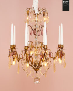 Antieke Franse Kristallen Kroonluchter FR41