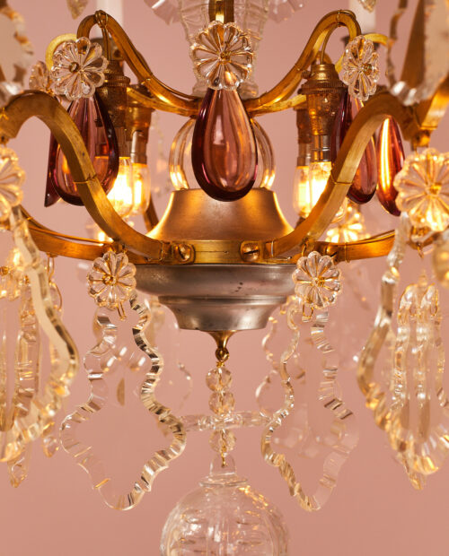 Antique French crystal chandelier FR31