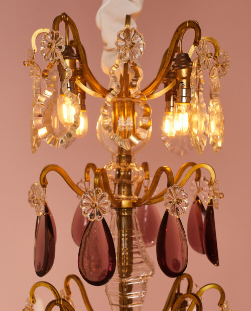 Antique French crystal chandelier FR31