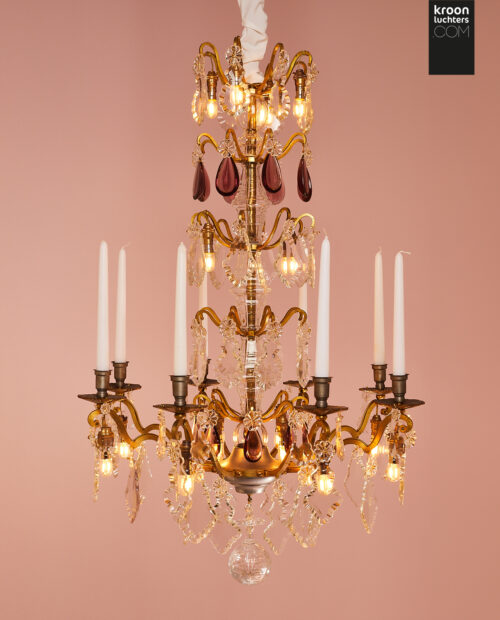 Antique French crystal chandelier FR31
