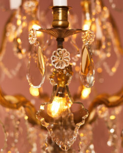 Franse antieke kristallen kroonluchter EX22