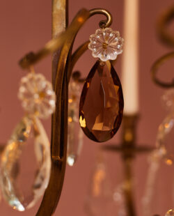 Large antique crystal chandelier EX10