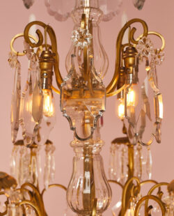 Kristallen goud patina kroonluchter FR08
