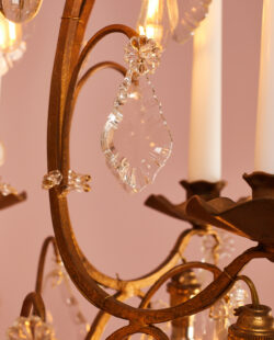 Set antieke kristallen kroonluchters FR26