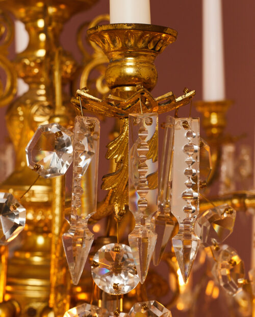 Vergulde kristallen Baccarat kroonluchter EX08