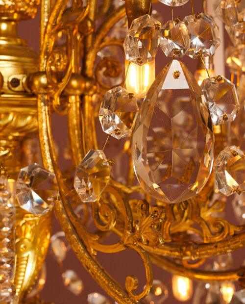 Vergulde kristallen Baccarat kroonluchter EX08