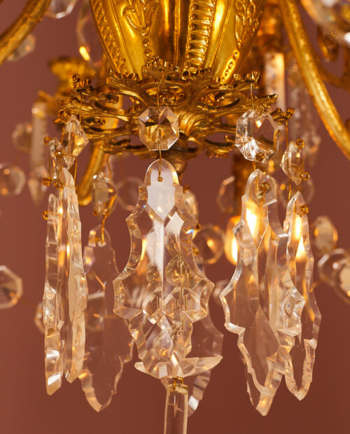 Vergulde kristallen Baccarat kroonluchter EX08