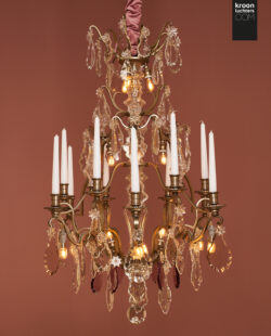 Silver antique crystal chandelier EX16