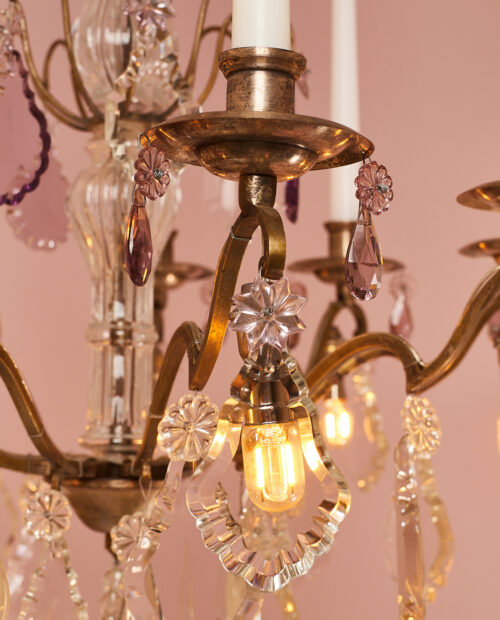 Silver antique crystal chandelier FR22