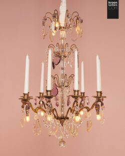 Silver antique crystal chandelier FR22
