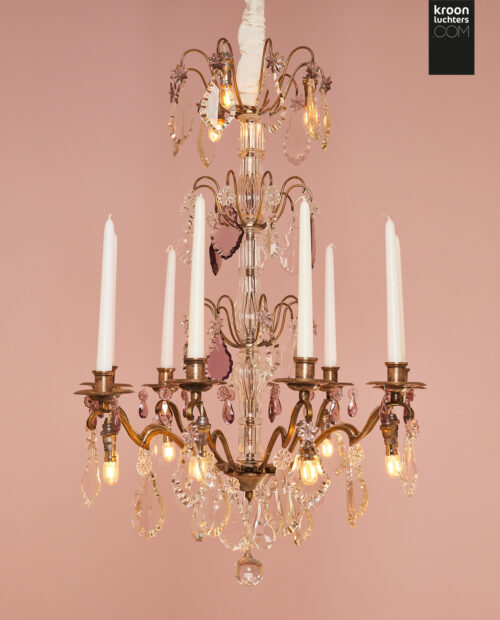 Silver antique crystal chandelier FR22