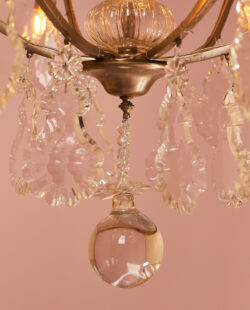 Silver antique crystal chandelier FR34