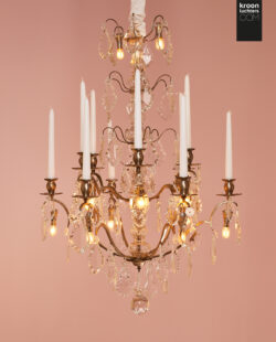 Silver antique crystal chandelier FR34